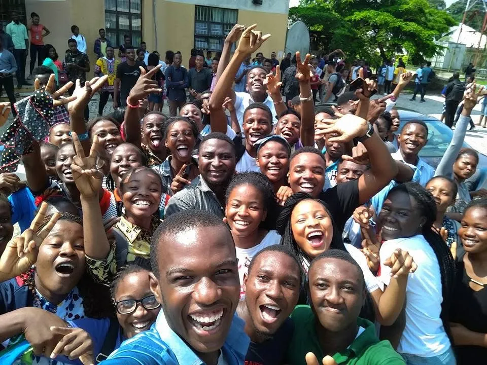 The Jamb Master with a large group of happy Jambites