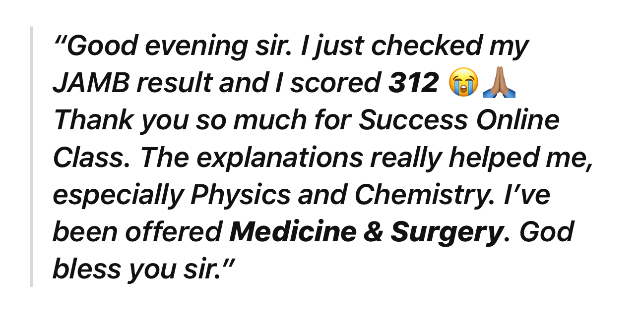 Student testimonial: scored 312 and was offered Medicine & Surgery