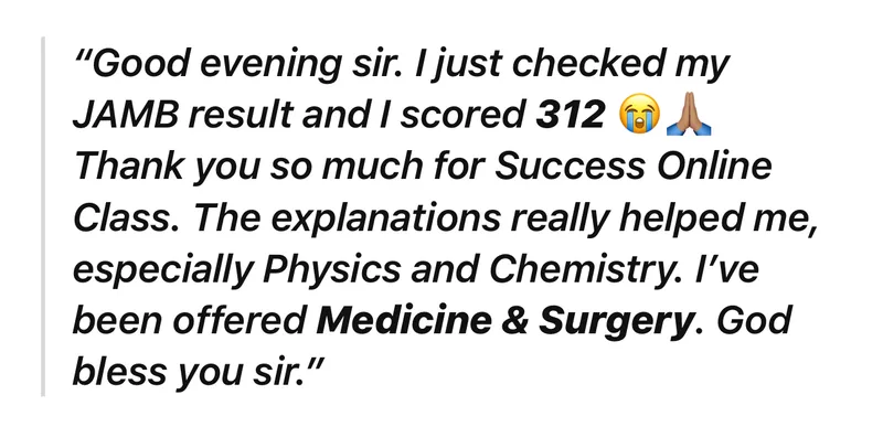 Student testimonial: scored 312 and was offered Medicine & Surgery